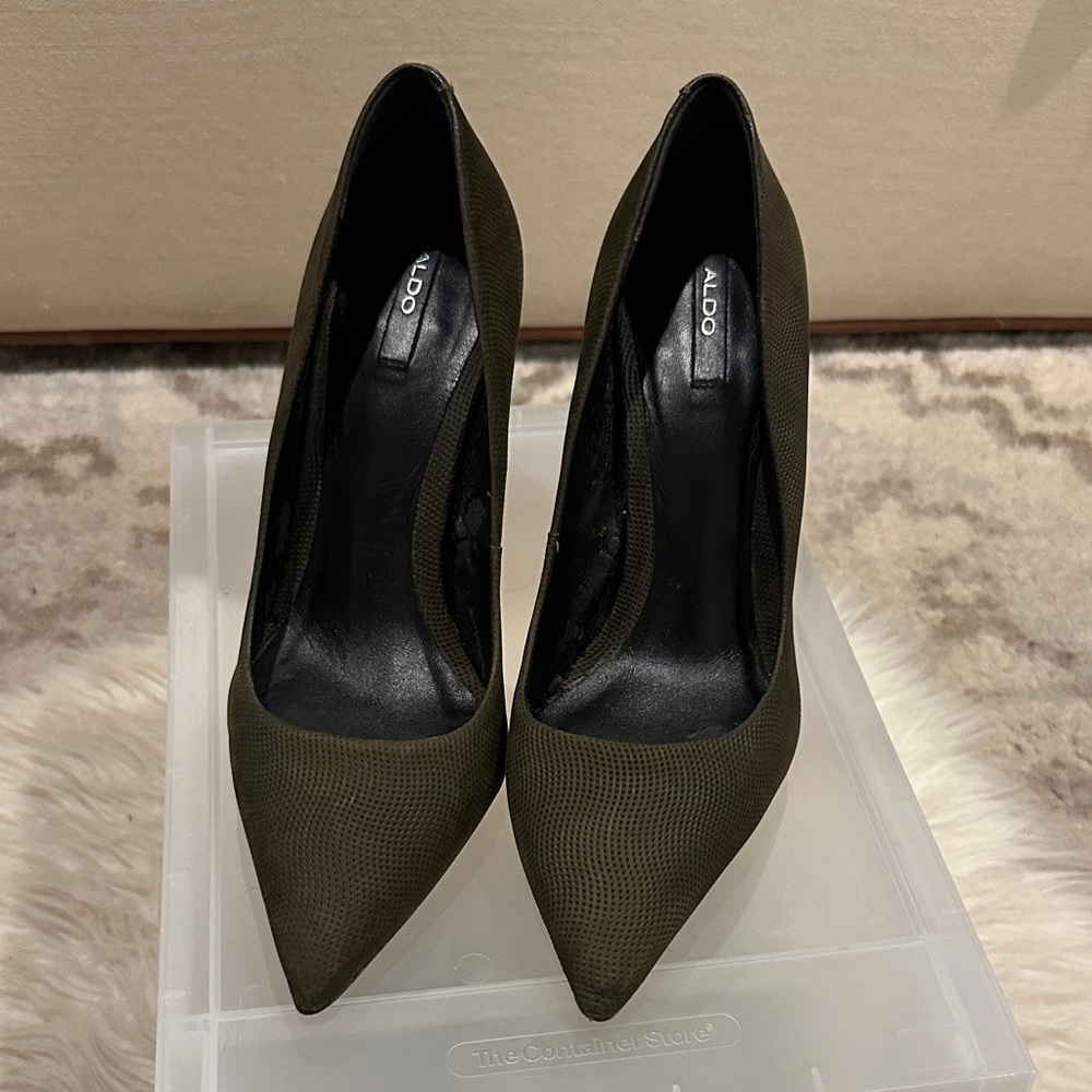 ALDO Olive Green Pointed Heels